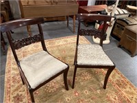 Pair Potthast side chairs.