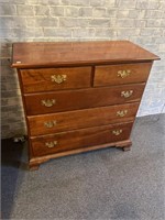 Solid cherry chippendale style chest
