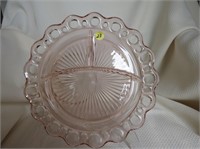 Plate, 10 1/2" 3-part Excellent condition.  (stand