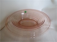 Bowl, Oval 13 1/2" at widest. One chip noted.
