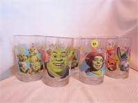 "Shrek the 3rd" Commemorative Glasses. 1-Shrek, 3-