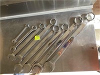 Tools 14 to 32 metric open end, incomplete set