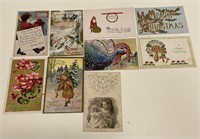 Lot of 9 Antique Postcards