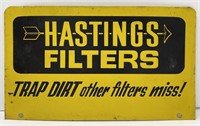 Vintage Hastings Filters Metal Advertising