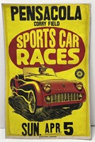Pensacola Sports Car Races Cardstock Poster