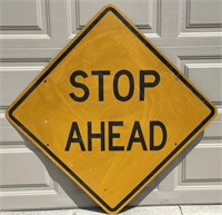4ft Stop Ahead Metal Reflective Road Sign
