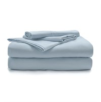MIRACLE PERCALE QUEEN SHEET SET - SKY BLUE