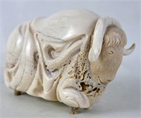 MUSKOX WHALE BONE SCULPTURE