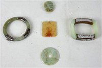 ASIAN JADE & STONE VINTAGE JEWELRY