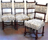 SET OF FOUR ANTIQUE MAHOGANY DINING CHAIRS