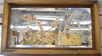 ANTIQUE PAINTED APPLE BLOSSOM MIRROR