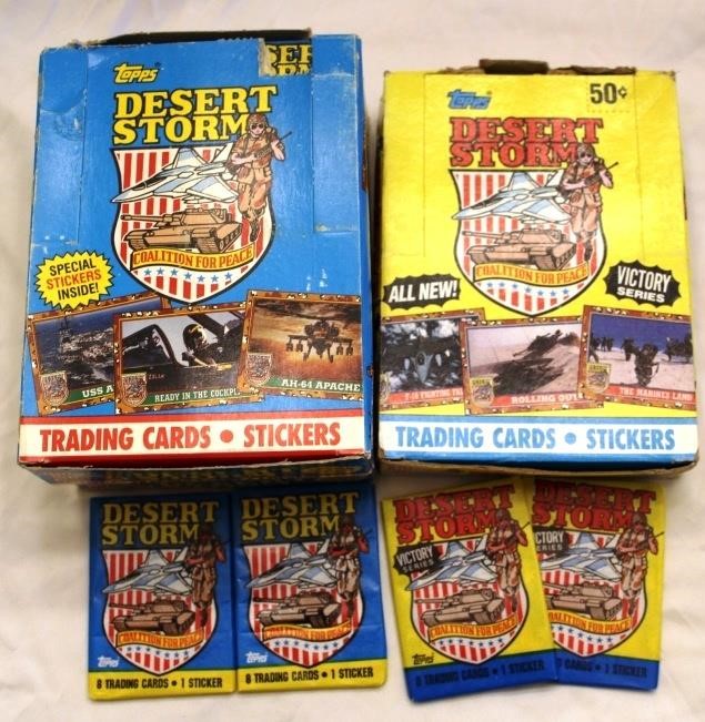 3 Unopened Packs Desert Storm 1991 Topps 
