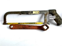 VINTAGE WRENCH & HACK SAW