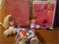 80's Vintage Barbie Caes/Clothes/ Accessories