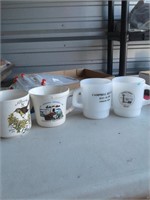 FOUR NEBRASKA & GARDEN COUNTY COFFEE CUPS