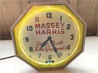 Massey Harris Neon Clock