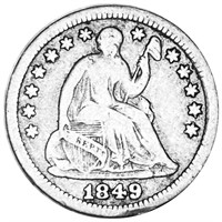 1849 Seated Liberty Half Dime LIGHTLY CIRCULATED