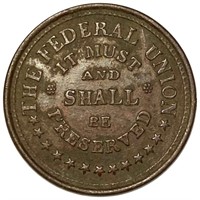 1863 Civil War Token CLOSELY UNCIRCULATED