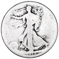 1918-D Walking Half Dollar NICELY CIRCULATED