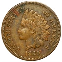 1880 Indian Head Penny ABOUT UNCIRCULATED