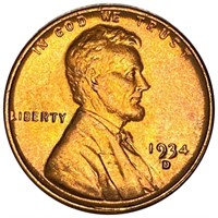 1934-D Lincoln Wheat Penny UNCIRCULATED