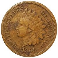 1868 Indian Head Penny NICELY CIRCULATED