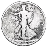 1919-D Walking Half Dollar NICELY CIRCULATED