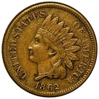 1862 Indian Head Penny LIGHTLY CIRCULATED