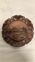 Vintage Swiss Carved Wood Decoration