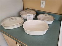 Corning Ware Set of Four with Lids
