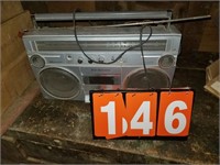 old skool boom box cassette player radio