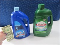(2) lg Bottles Cascade & Finish Dishwasher Cleaner