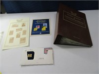 Booklet Golden Replica Postage Stamps 1st Day Iss