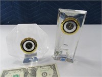 (2) Villeroy&Bach Crystal TableTop Clocks