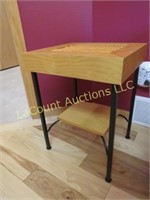 wood caned small side table great condition