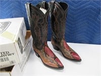 Vintage DAN POST Python Snakeskin Boots Cowboy6.5M