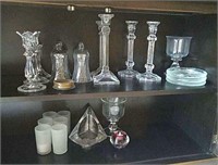 Candle Stands and Holders in Cabinet