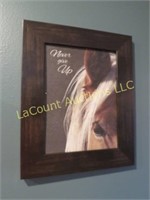framed inspirational horse print