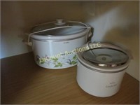 large and small crock pots great condition