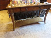 wood sofa table with drawer 49" long x 19"d