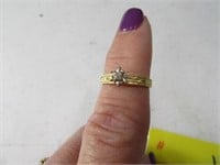 14kt KP sz6 Ring w/ Small Stone 1.6g