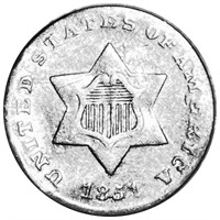 1851 Three Cent Silver NEARLY UNC