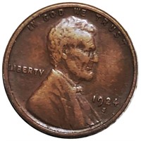 1924-S Lincoln Wheat Penny LIGHTLY CIRCULATED