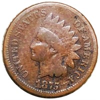 1875 Indian Head Penny NICELY CIRCULATED
