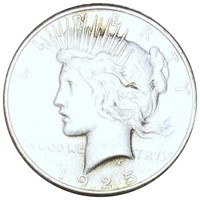 1925-S Silver Peace Dollar LIGHTLY CIRCULATED