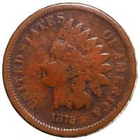 1872 Indian Head Penny NICELY CIRCULATED