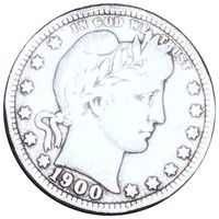 1900 Barber Silver Quarter NICELY CIRCULATED