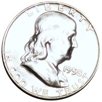 1958-D Franklin Half Dollar UNCIRCULATED