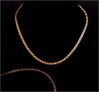 Large 18ct rose gold box chain necklace