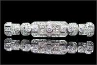 Art Deco diamond set platinum brooch